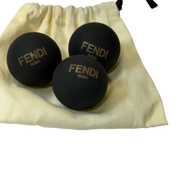 NEW FENDI Table Tennis (Pickle Ball) Paddle/Ball Racket w/ 3 balls Set - Picture 4 of 16